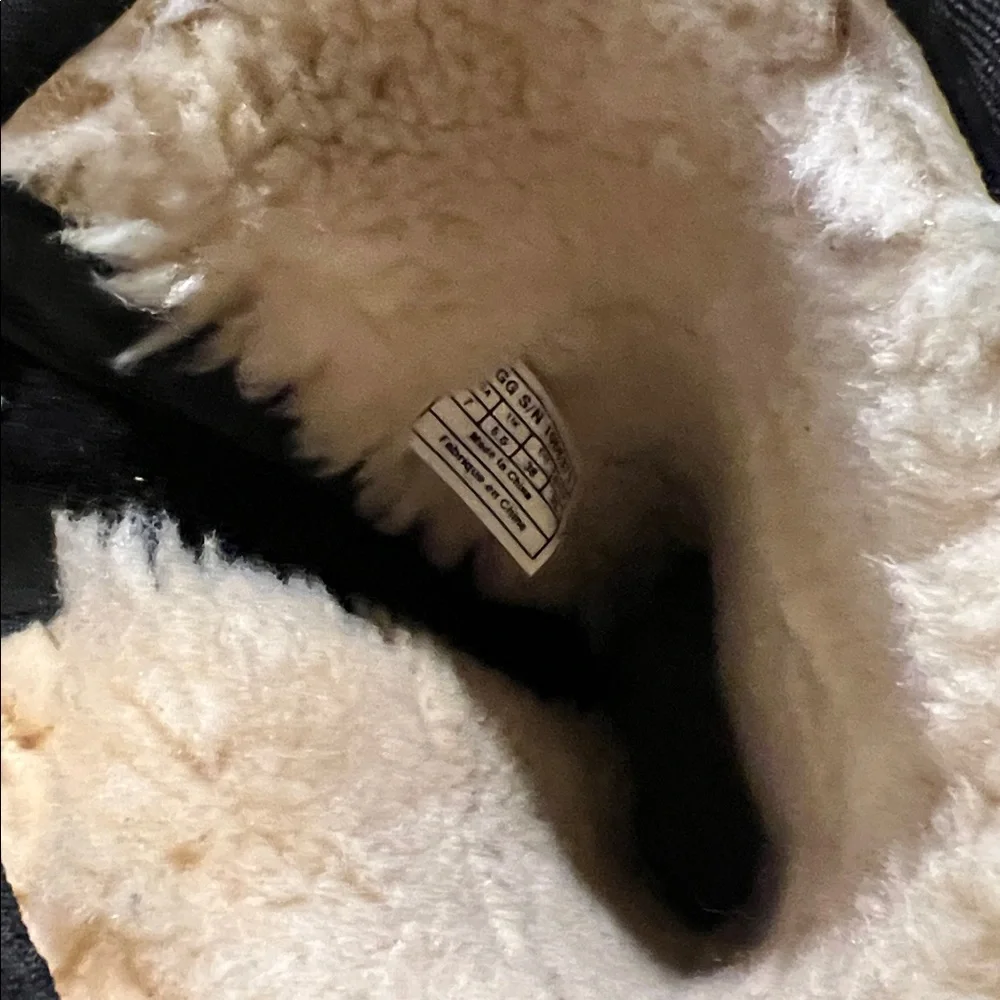 UGG Classic Tall Black Suede Boots with Metal Logo US Women's Size 7 - Picture 5 of 16